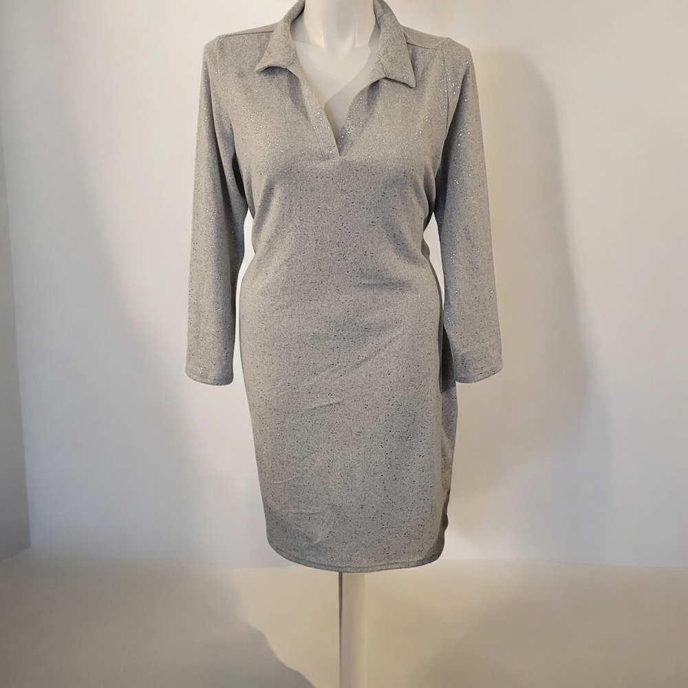 Emily Daniels Elegant Gray Women's Dress Size 1X (NWT)